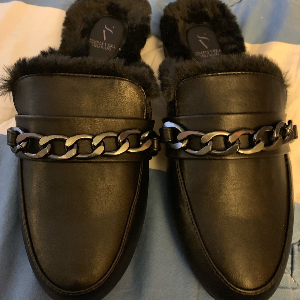 Black slip on shoes